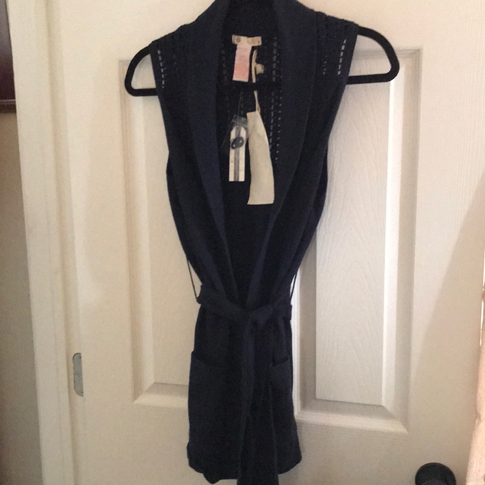 tulle Women’s Sleeveless Cardigan With Tie